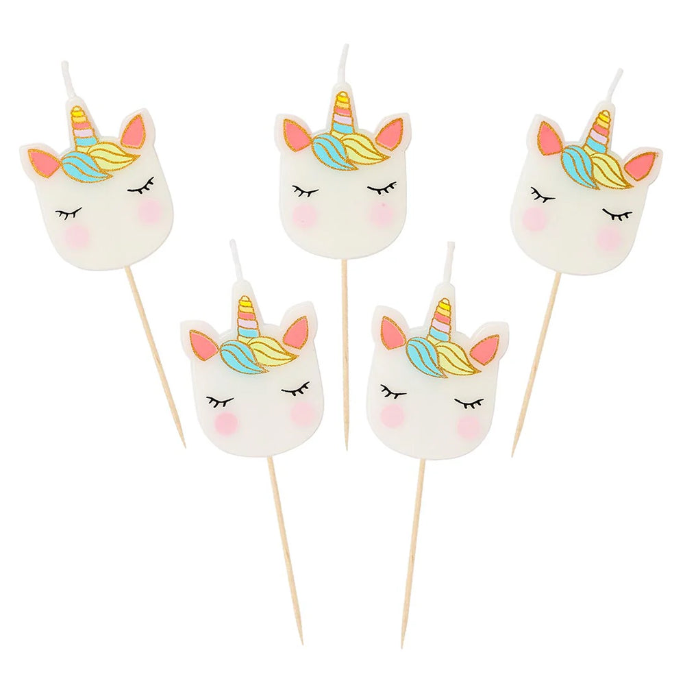 We Heart Unicorns Birthday Candles - Pack of 5