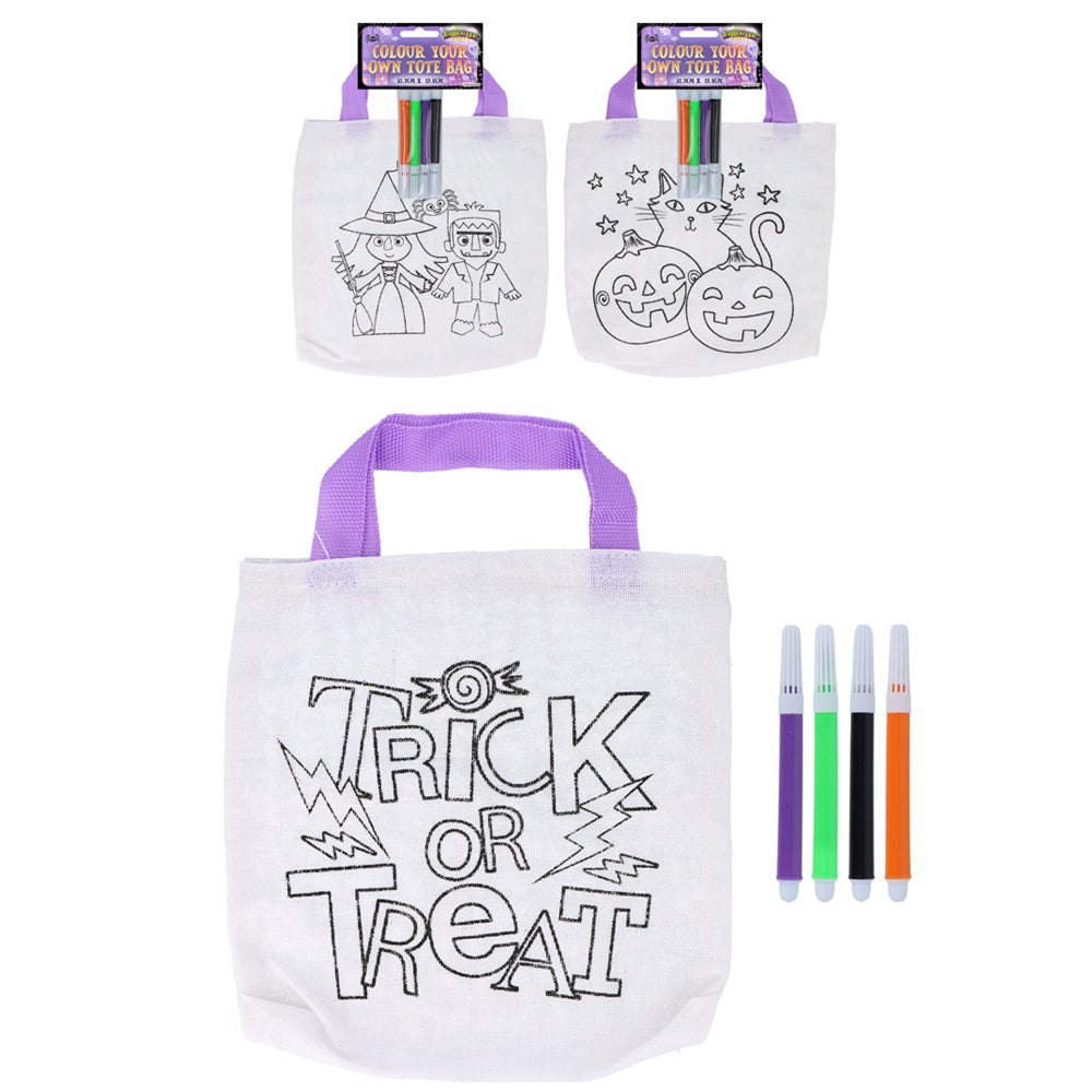 Colour in Your Own Halloween Bag Kit - 3 Designs - Each