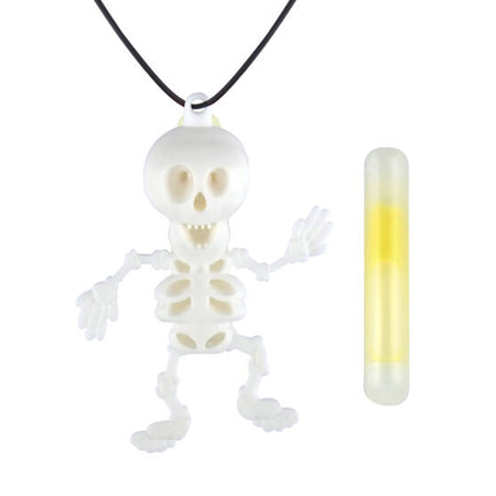 Halloween Glow Skeleton Necklace - Each