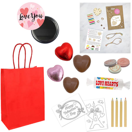 Valentine's Day Themed Party Bag Kit with Contents - Each