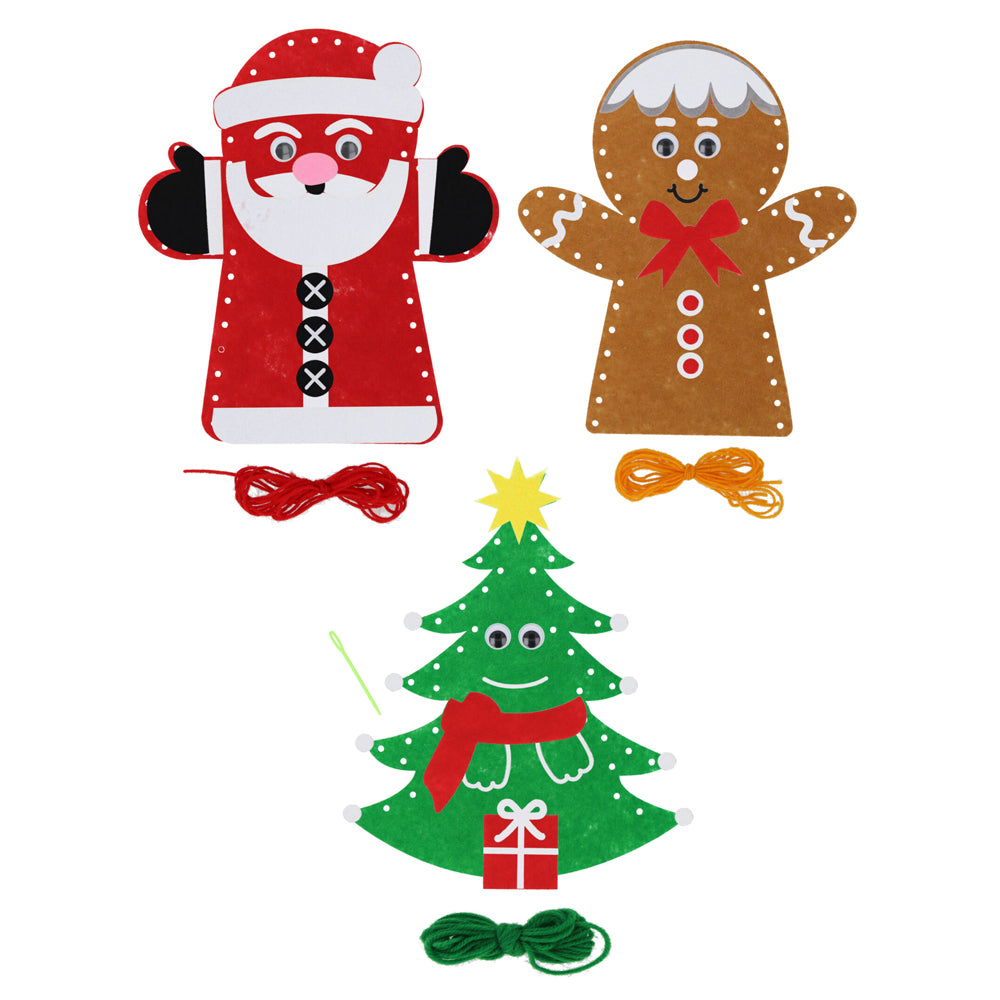 Make Your Own Christmas Puppet Kit - 3 Designs - Each