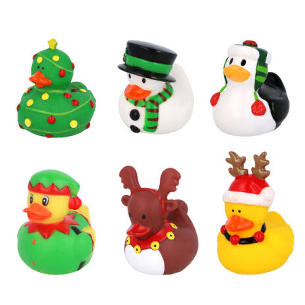 Mini Christmas Rubber Ducks - Pack Of 12