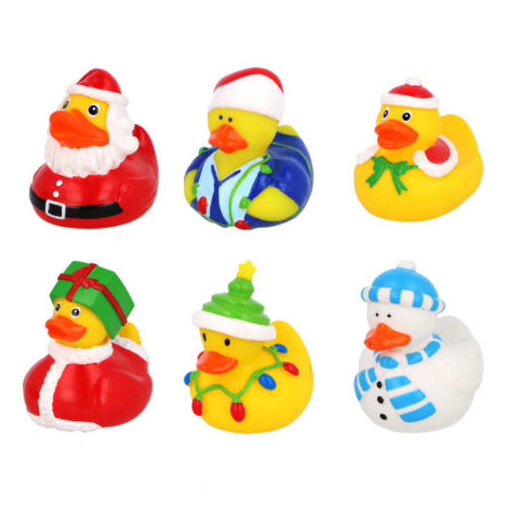 Mini Christmas Rubber Ducks - Pack Of 12