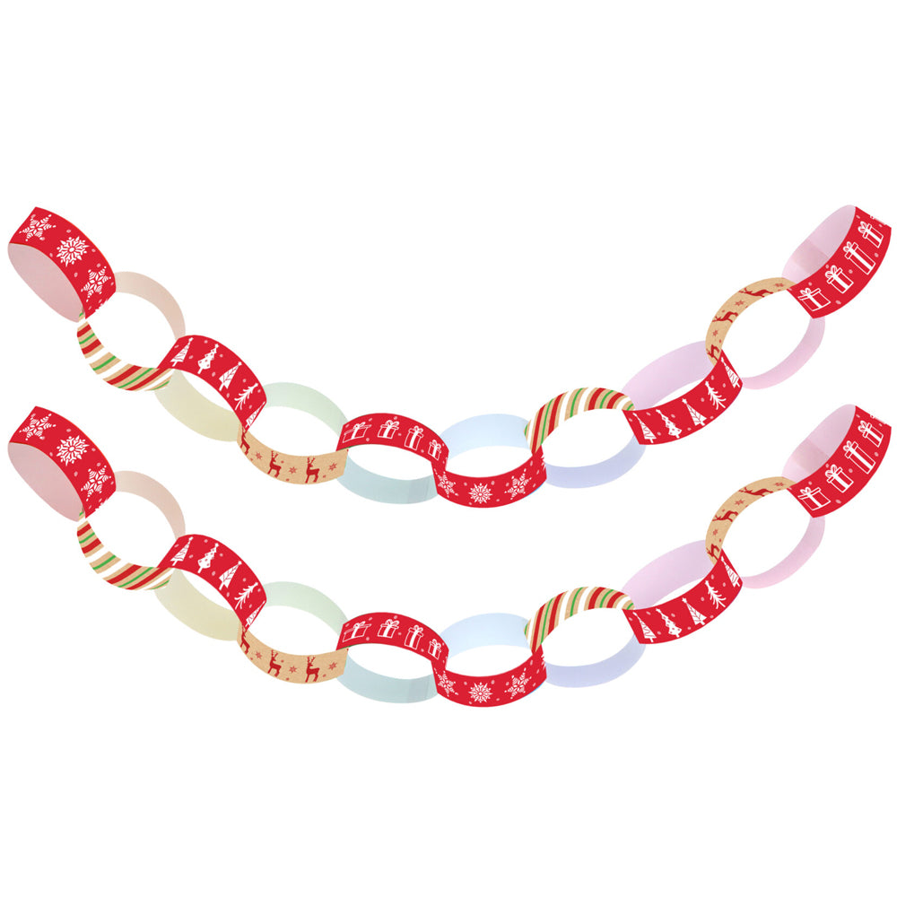 Christmas Paper Chains DIY Decoration Set