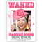 Pink Cowgirl Wanted Photo Personalised Poster - A3