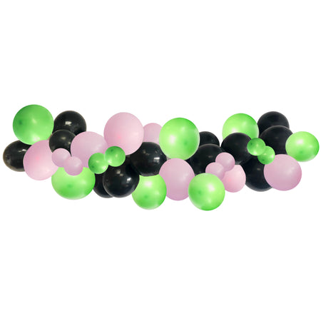 Witches of Oz Green, Black and Pink Balloon Arch DIY Kit - 2.5m