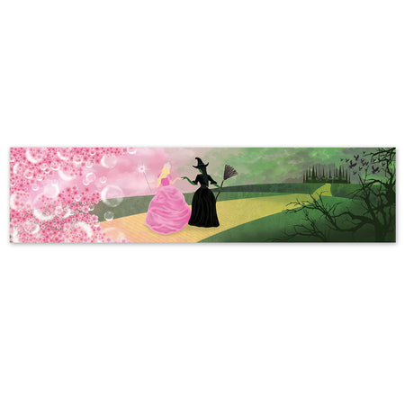 Witches Of Oz Green & Pink Themed Banner - 120cm x 30cm