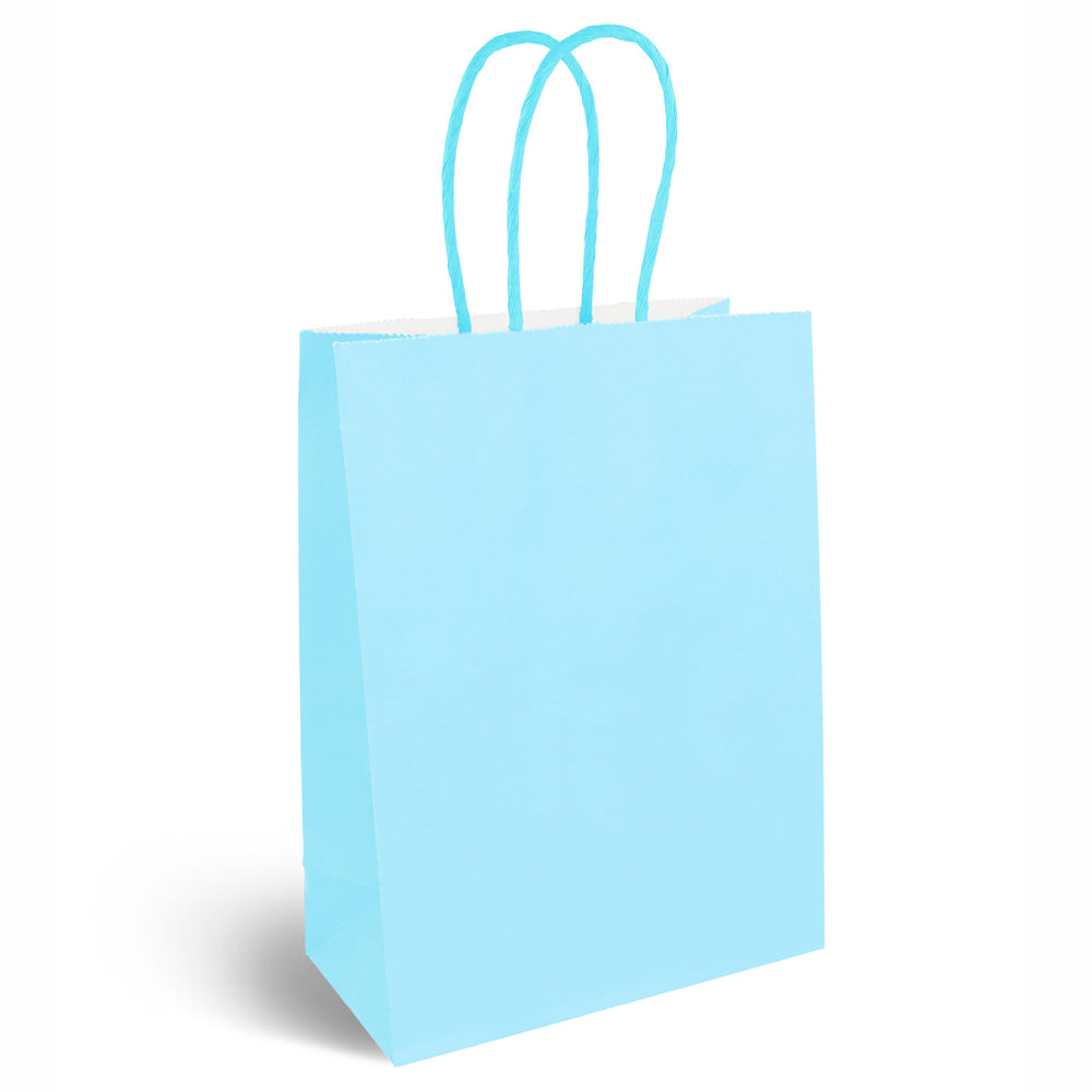 Light Blue Paper Party Bags - 22cm - Each