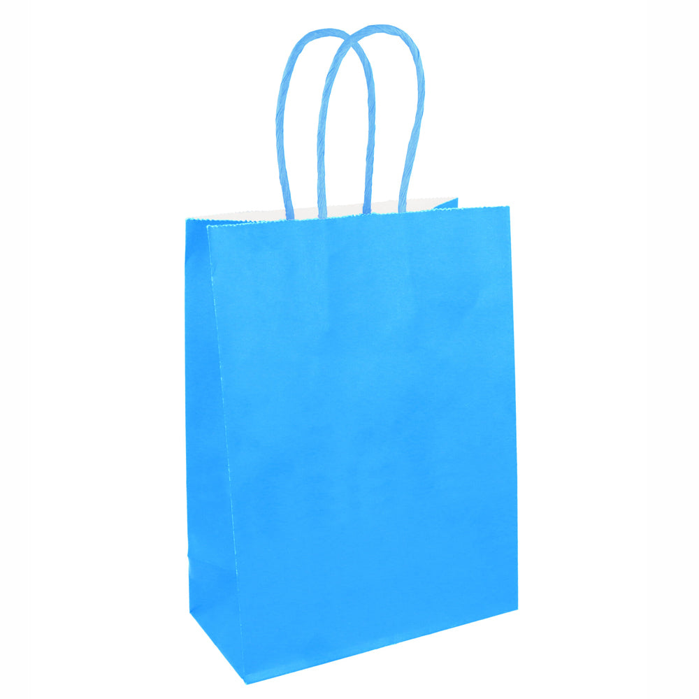 Bright Blue Paper Party Bags - 22cm - Each