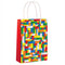 Building Blocks Paper Party Bag With Handles - 22cm - Each