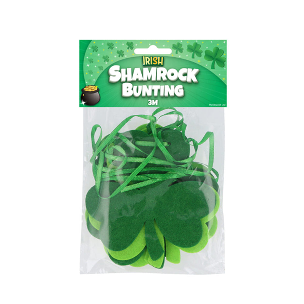 St Patrick's Day Irish Felt Shamrock Banner - 3m