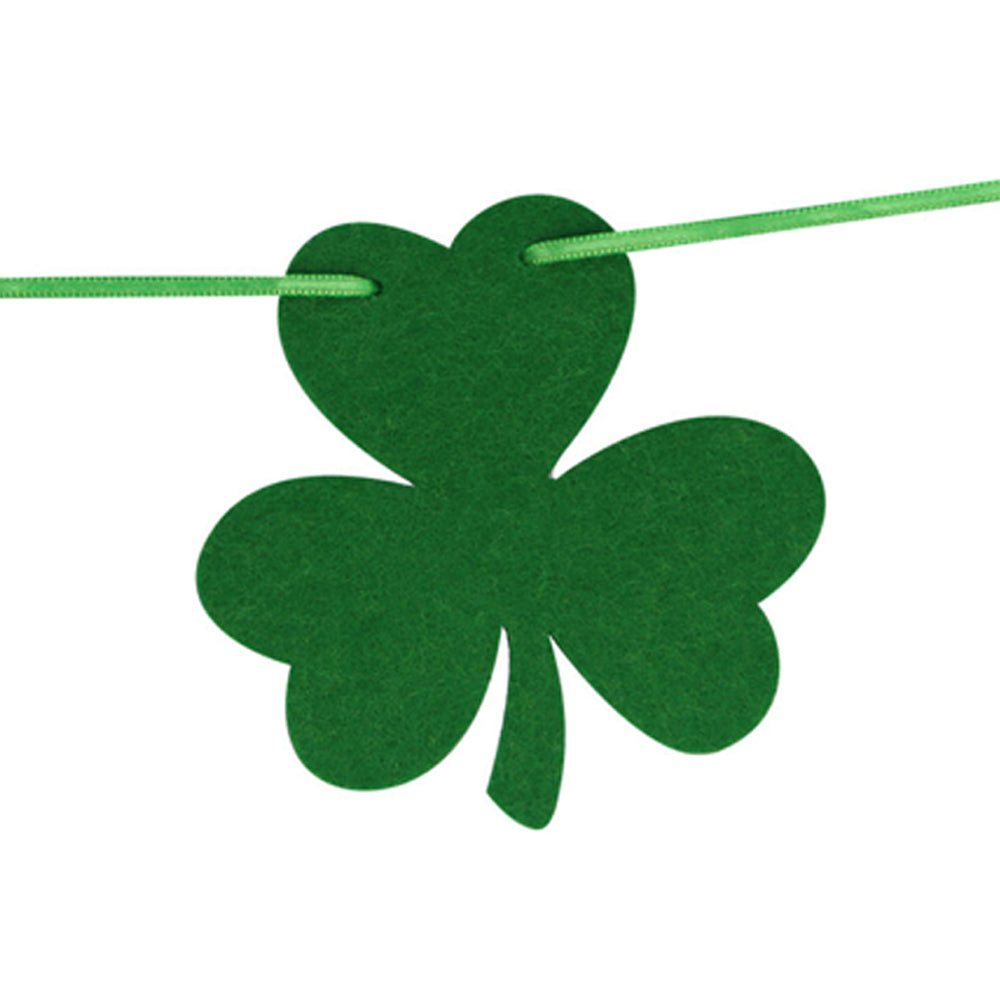 St Patrick's Day Irish Felt Shamrock Banner - 3m