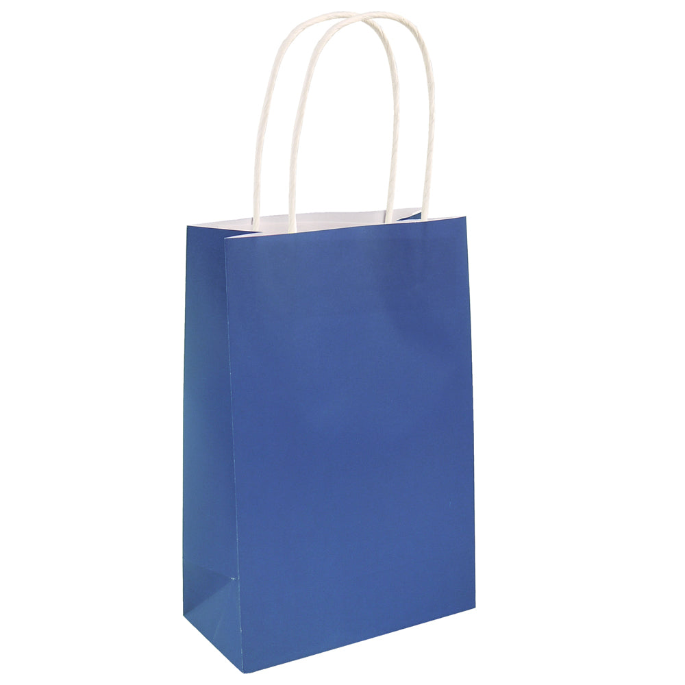 Blue Paper Party Bags - 21cm - Each