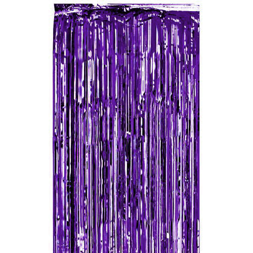 Purple Foil Door Curtain -  2.4m x 92cm