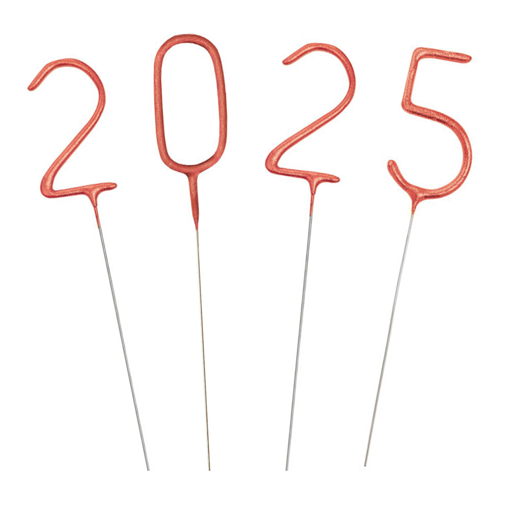 Rose Gold 2025 New Year Party Sparklers