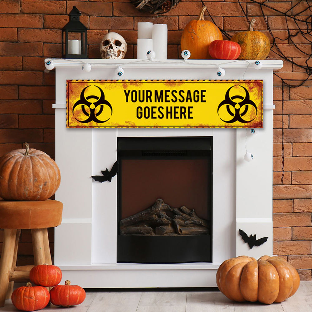 Biohazard Pandemic Halloween Personalised Banner Decoration - 1.2m