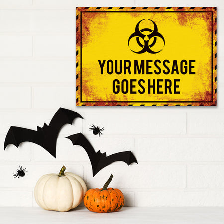 Biohazard Pandemic Sign Halloween Personalised Poster Decoration - A3