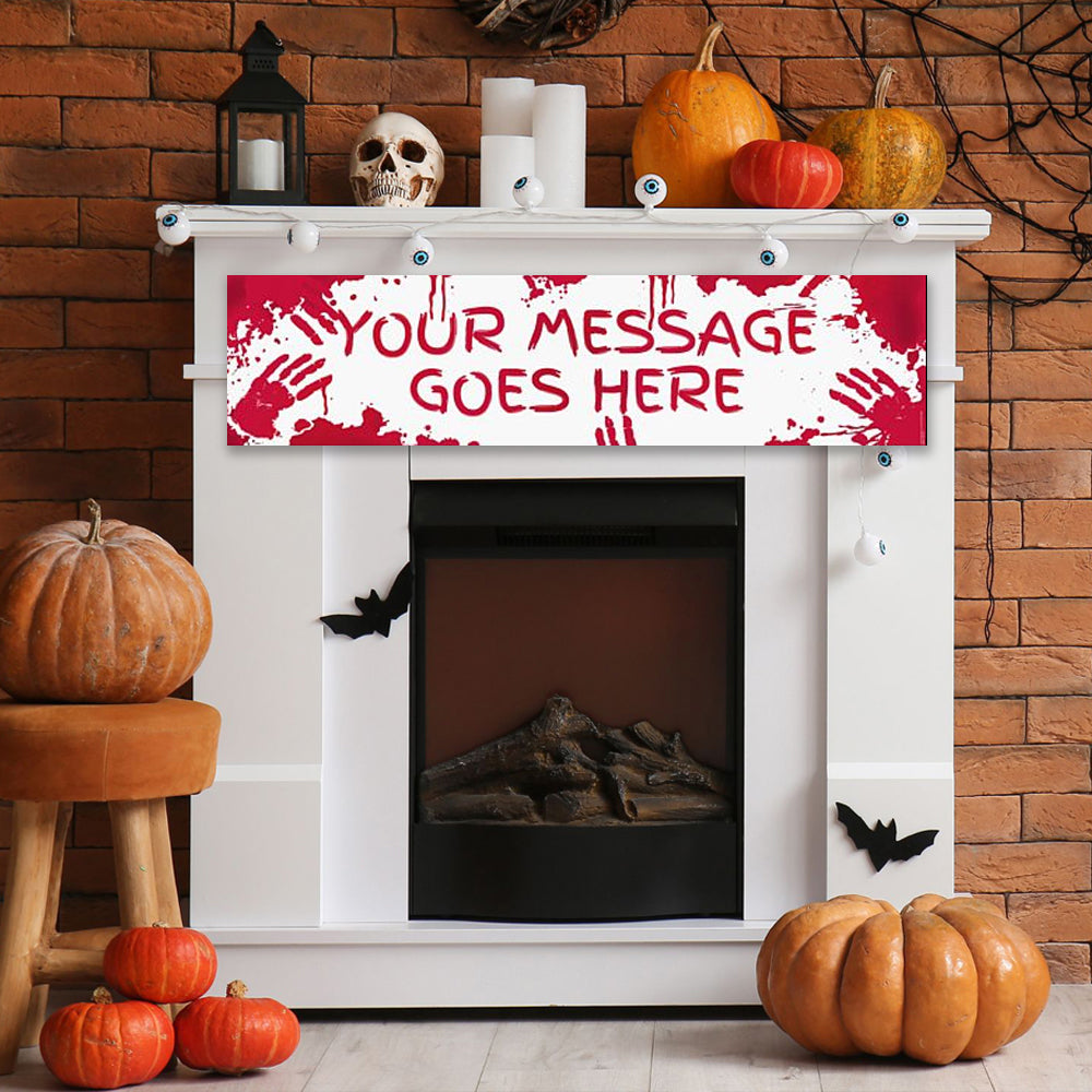 Bloody Halloween Personalised Banner - 1.2m