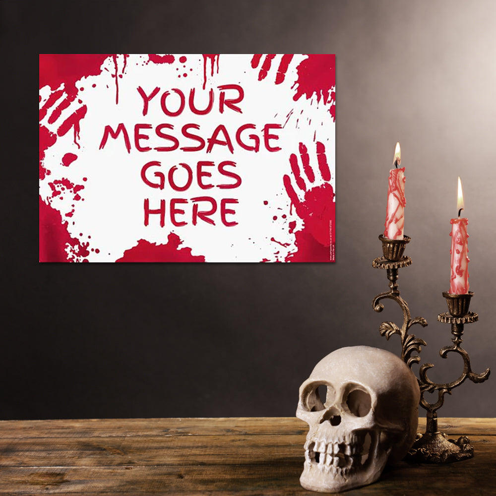 Bloody Halloween Personalised Poster - A3