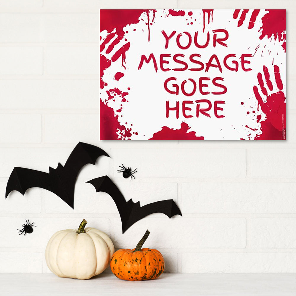 Bloody Halloween Personalised Poster - A3