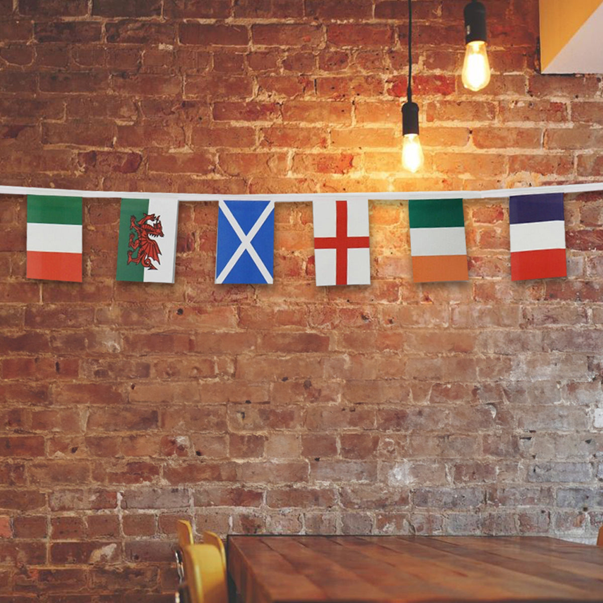 Rugby Six Nations PVC Flag Bunting - 10m