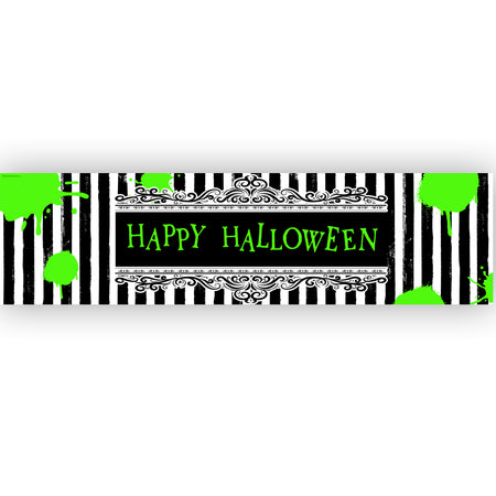 Crazy Ghost Halloween Paper Banner - 1.2m