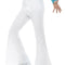 Men's White Flared Trousers