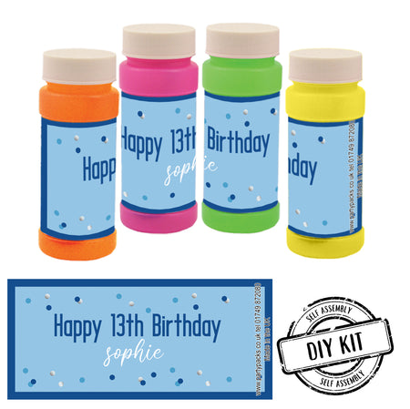 Personalised Bubbles - Glitz Blue - Pack of 8