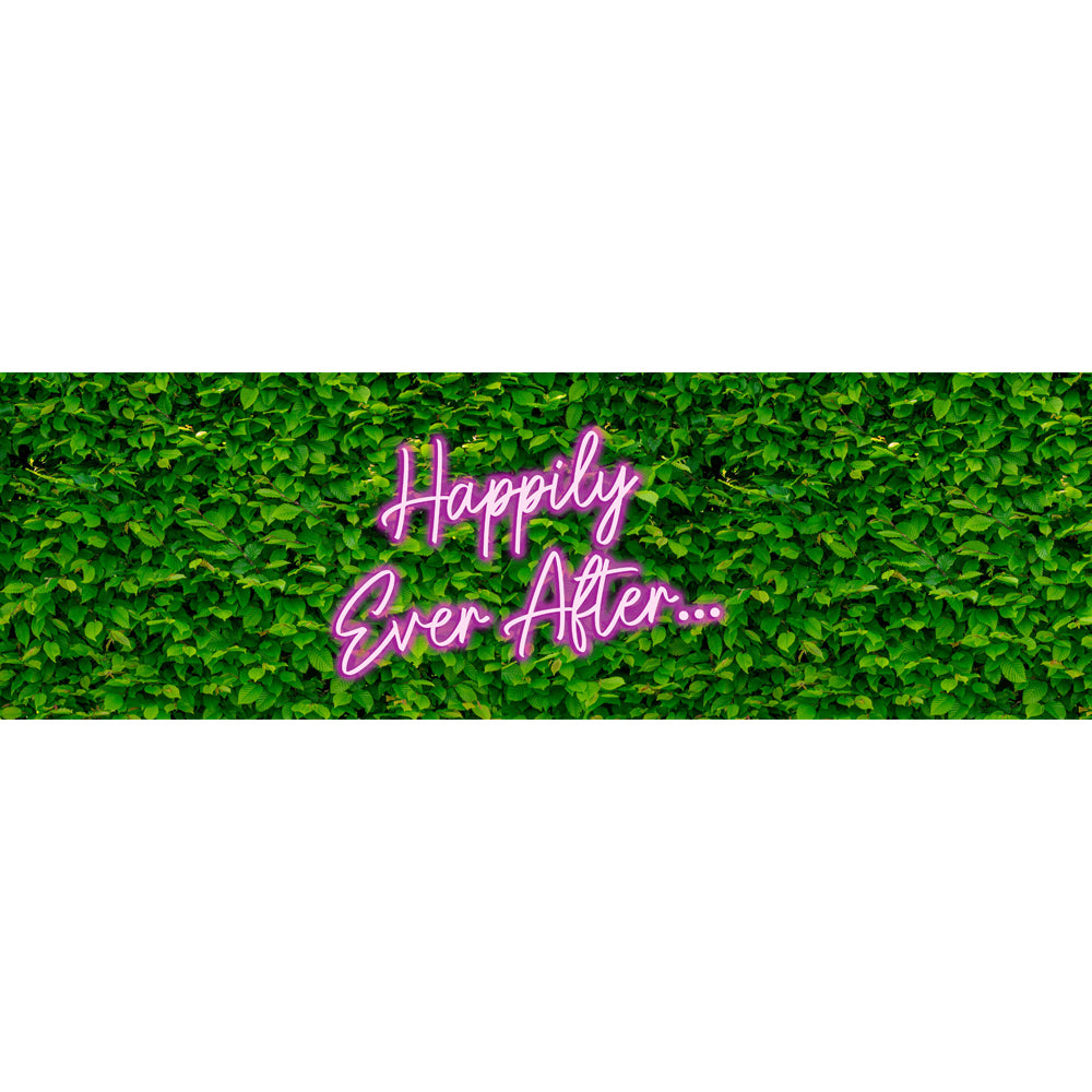 Personalised Green Foliage Neon Sign Paper Banner - 30cm x 120cm