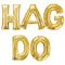 HAG DO Gold Foil Letter Balloon Pack - 16