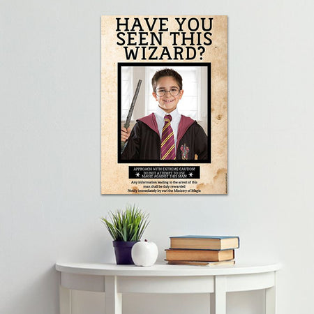 Have You Seen This Wizard? Personalised Wanted Poster with Photo - A3