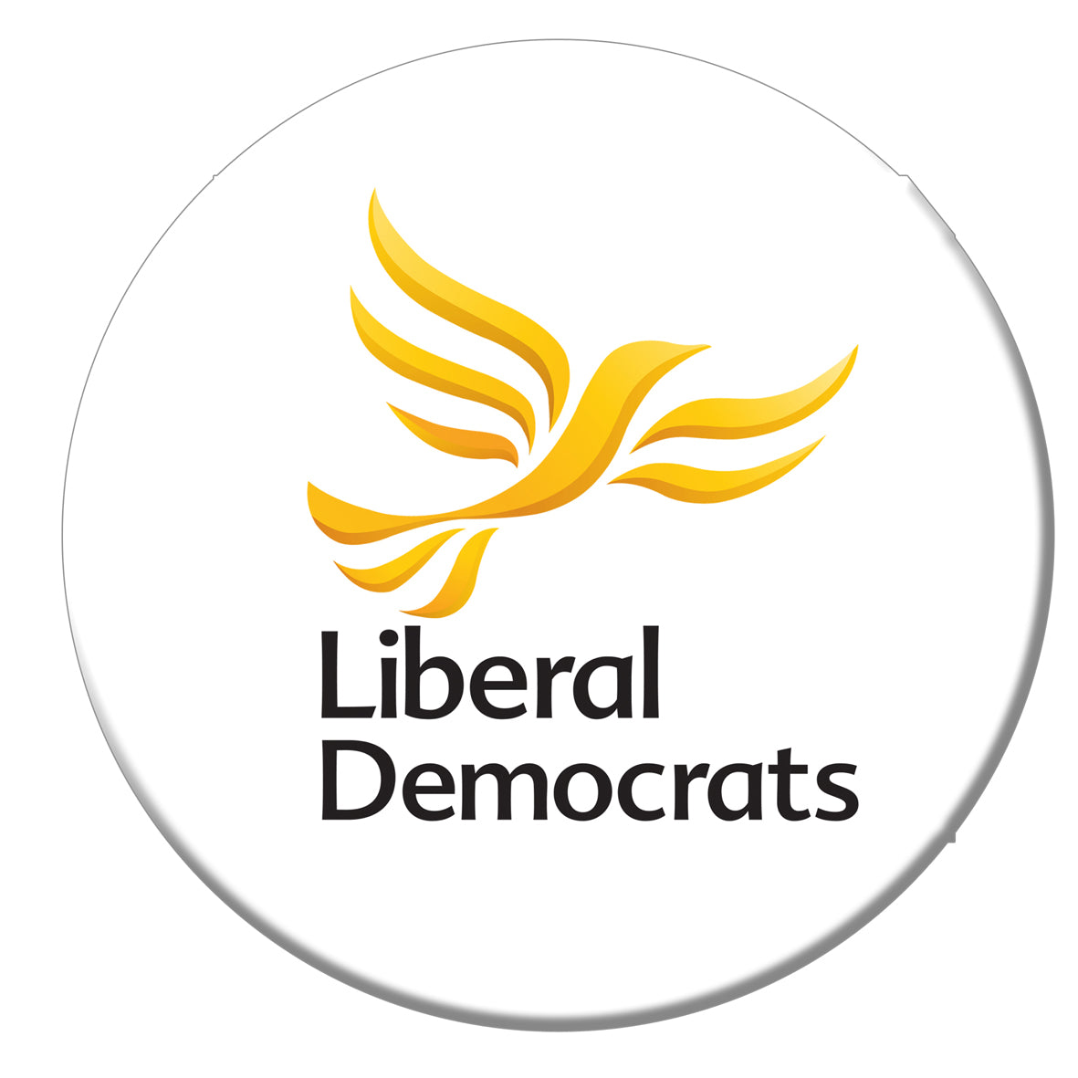 Liberal Democrats Party Badge - 58mm - Each