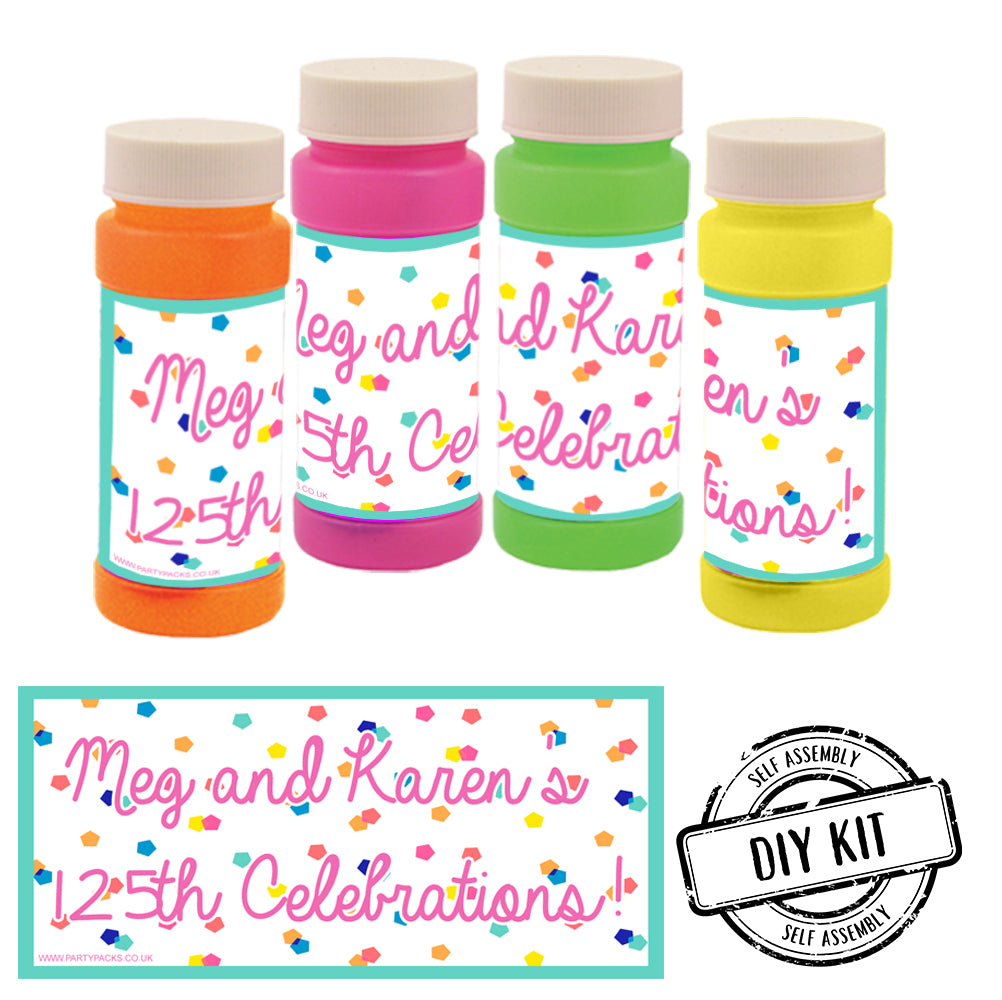 Personalised Bubbles - Party Time - Pack of 8