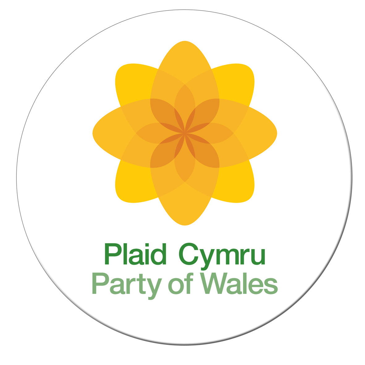 Plaid Cymru Party Badge - 58mm - Each