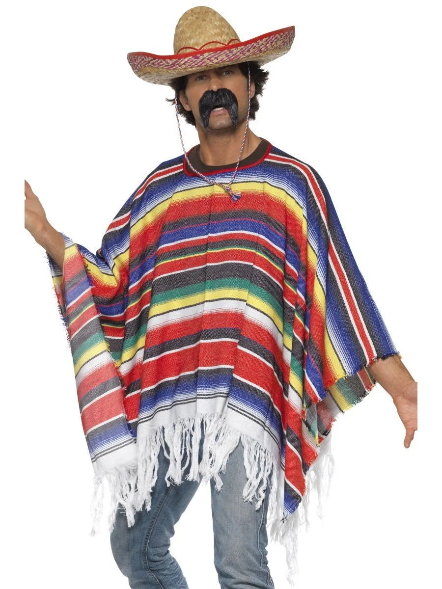 Mexican Poncho Multi Coloured