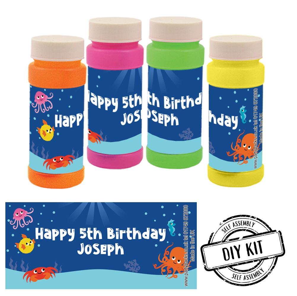 Personalised Bubbles - Sealife - Pack of 8