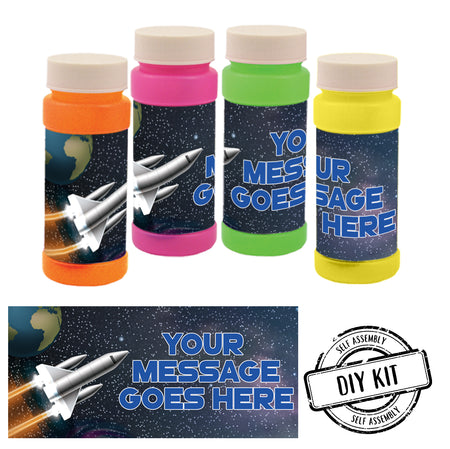 Personalised Bubbles - Space Party - Pack of 8