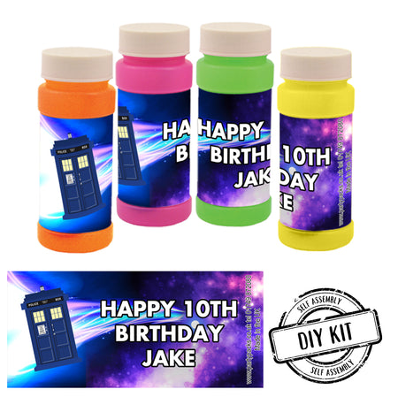 Personalised Bubbles - Time Travel Police Box - Pack of 8