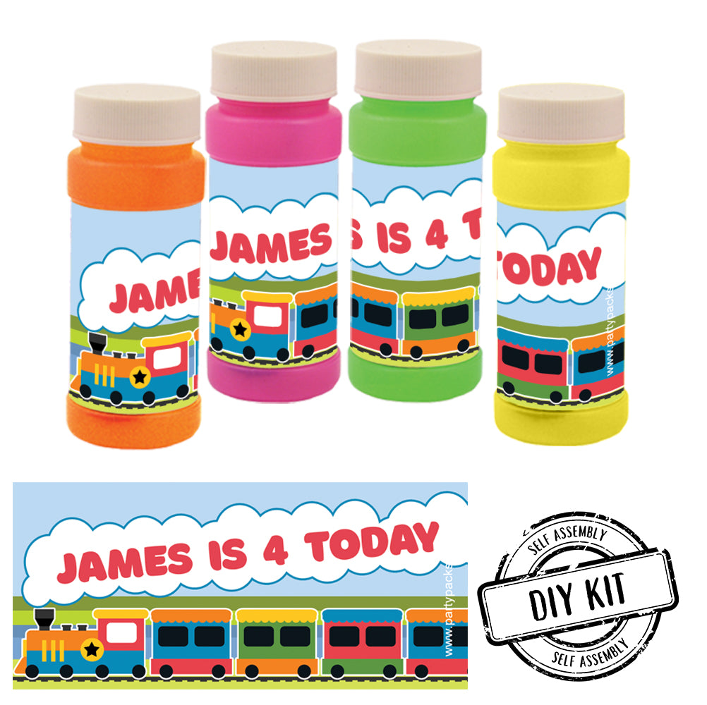 Personalised Train Bubbles - Pack of 8