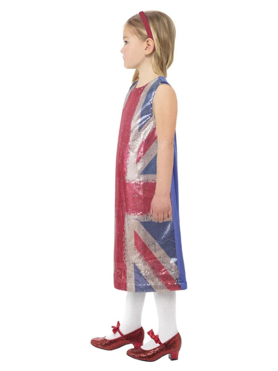 Kid's Union Jack Sequin Dress