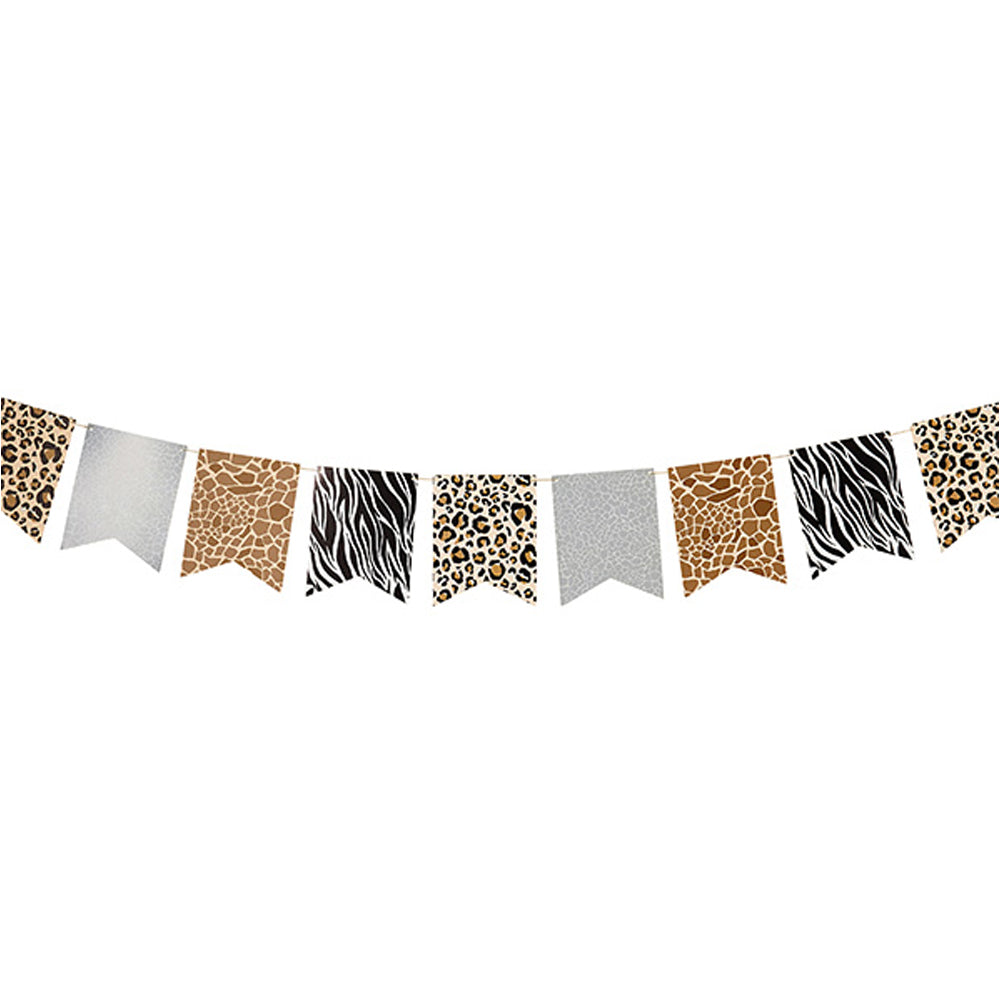 Safari Animal Print Bunting - 2.5m – Party Packs