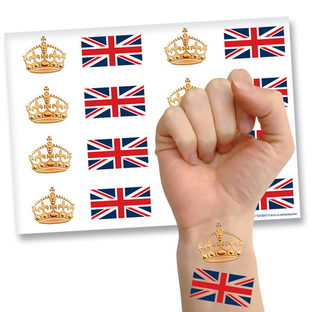 S.A.V.I Temporary Tattoo 3D Golden Crown Design Size 10.5x6cm - 1pc, Black,  4 g : Amazon.in: Beauty