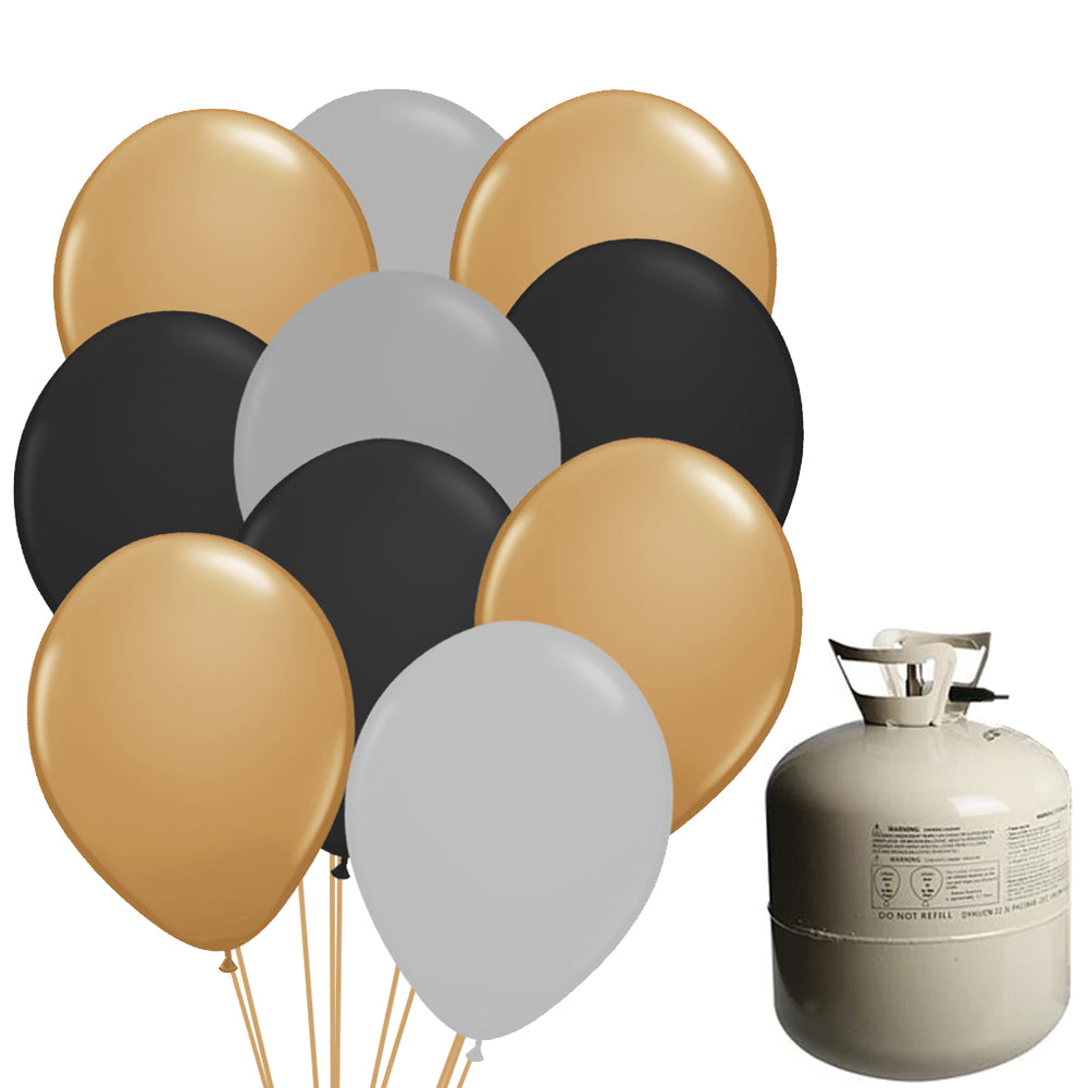 Black and gold sale balloons