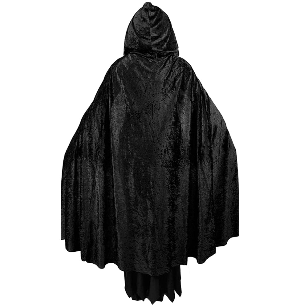 Black Cape With Hood - 132cm – Party Packs