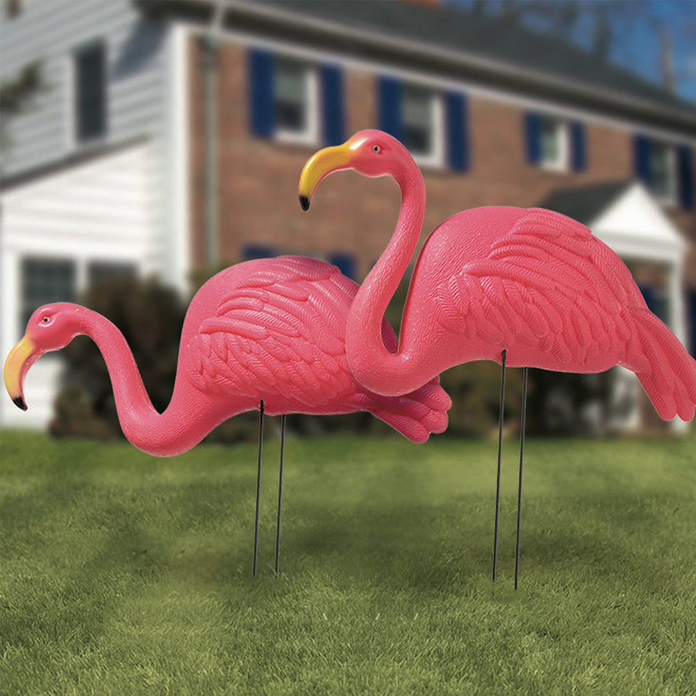 Hawaiian Flamingo Garden Stakes - Pack of 2 - 54cm – Party Packs