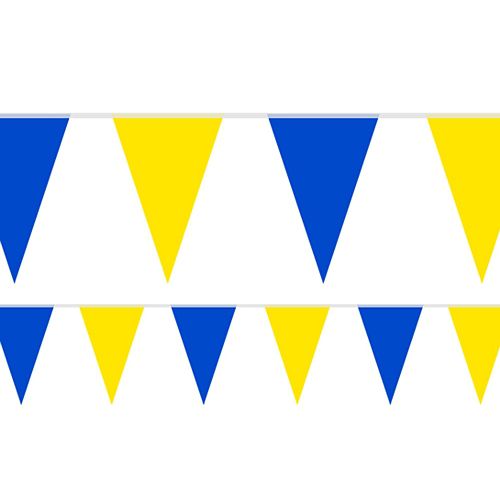Royal Blue and Yellow Fabric Bunting - 54 Flags - 20m – Party Packs