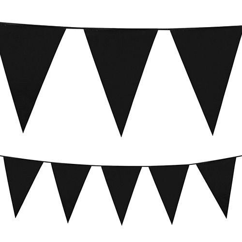 Black Plastic All-Weather Bunting - 10m – Party Packs