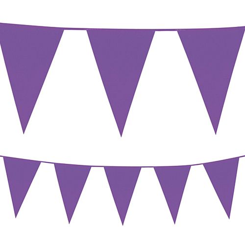 Purple Plastic All-Weather Bunting - 10m – Party Packs