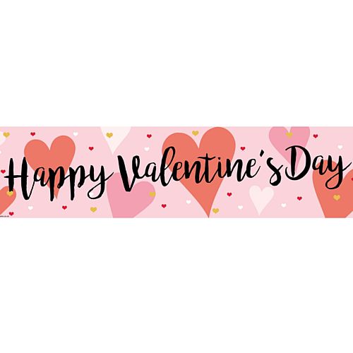 Valentine's Kisses Banner - 120cm x 30cm – Party Packs