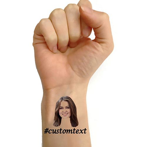 Amazoncom  YesCustom Personalized Temporary Tattoos with Picture Custom  Fake Face Tattoo with Photo for Women Men Birthday Bachelorette Wedding  Party Paper 1 Set of 15 Pieces  Beauty  Personal Care